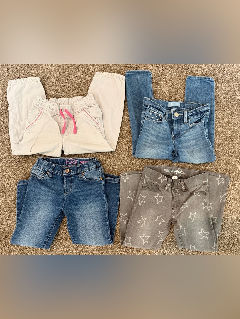 4 Pairs Jeans Girls Toddlers Pants Size 4T